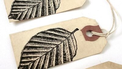 personalized leaf tags