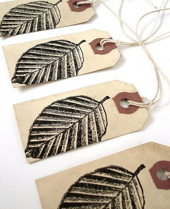 personalized leaf tags