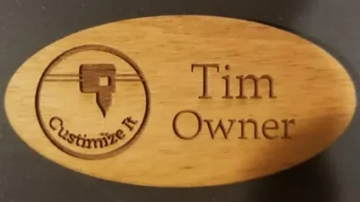 Custom Oval Tags