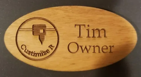 Custom Oval Tags