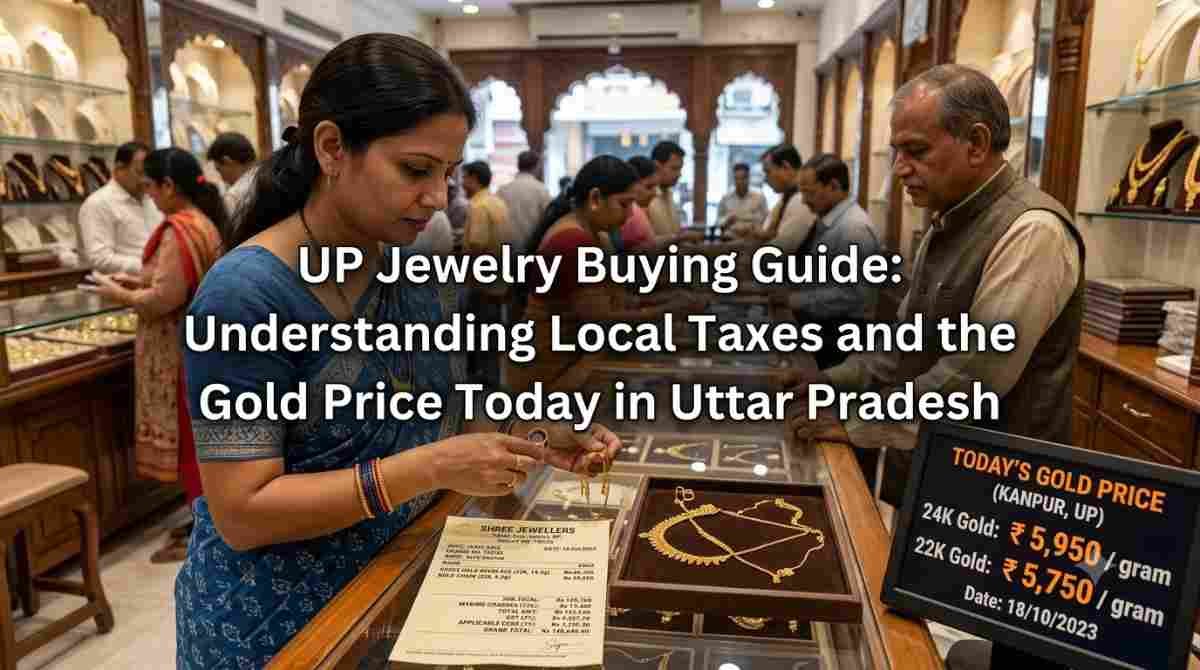 Traditional Kundan and Meenakari gold jewelry representing today's gold price in Uttar Pradesh