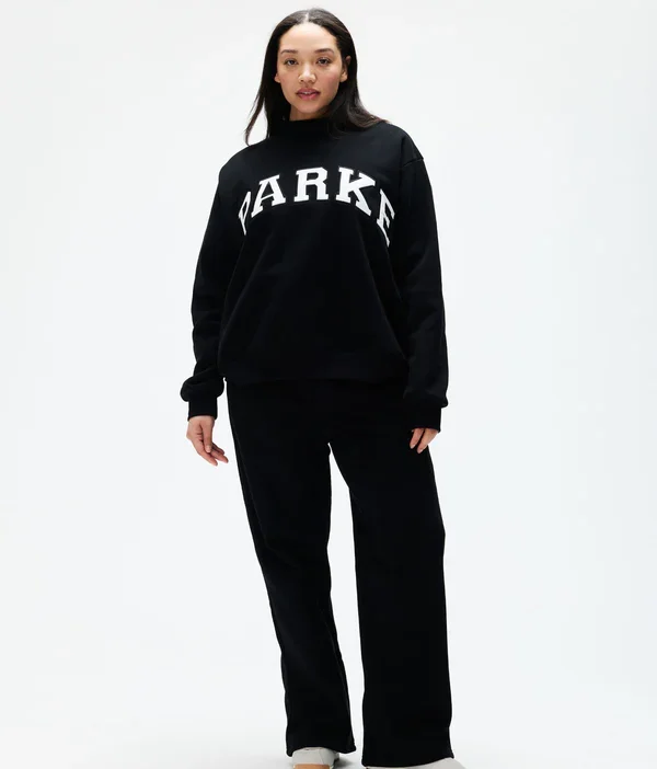 Parke Varsity Mockneck Black