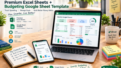 Premium Excel Sheets + Budgeting Google Sheet Template