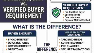 What is the difference between a buyer enquiry and a verified buyer requirement