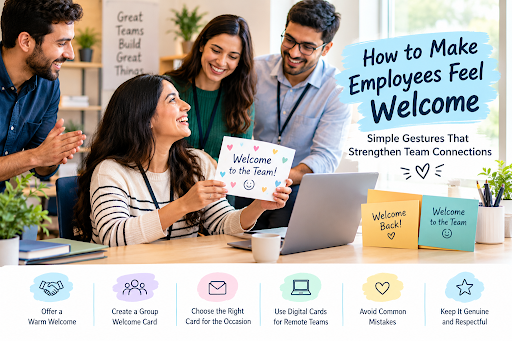 welcome card for new employee